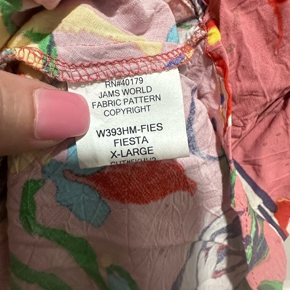Vintage Hula Moon Jams World Dress Womens XL Pink Fiesta Abstract Floral Tank - Picture 4 of 5